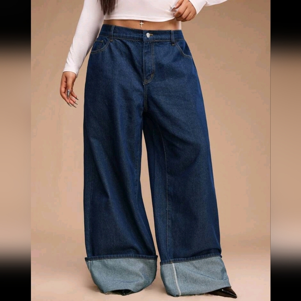 Forever 21 Dark Blue Flare Jeans